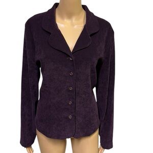TR Bentley Deep Plum Sueded Velvet Tie Back 5 Button Blazer Jacket Juniors 13